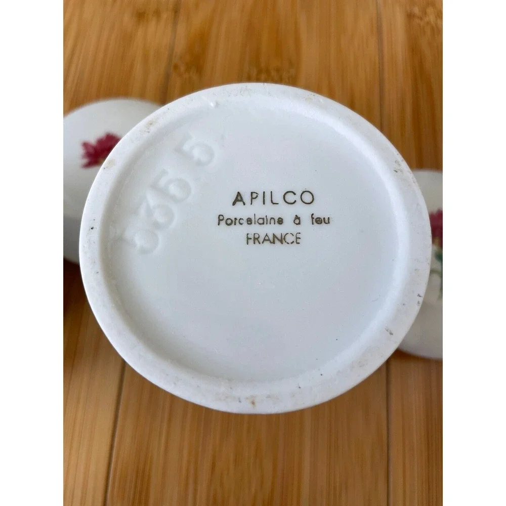 Vintage Pr Apilco Porcelain France Apothecary Style Spice Herb Jar Bottle‎ Thym
